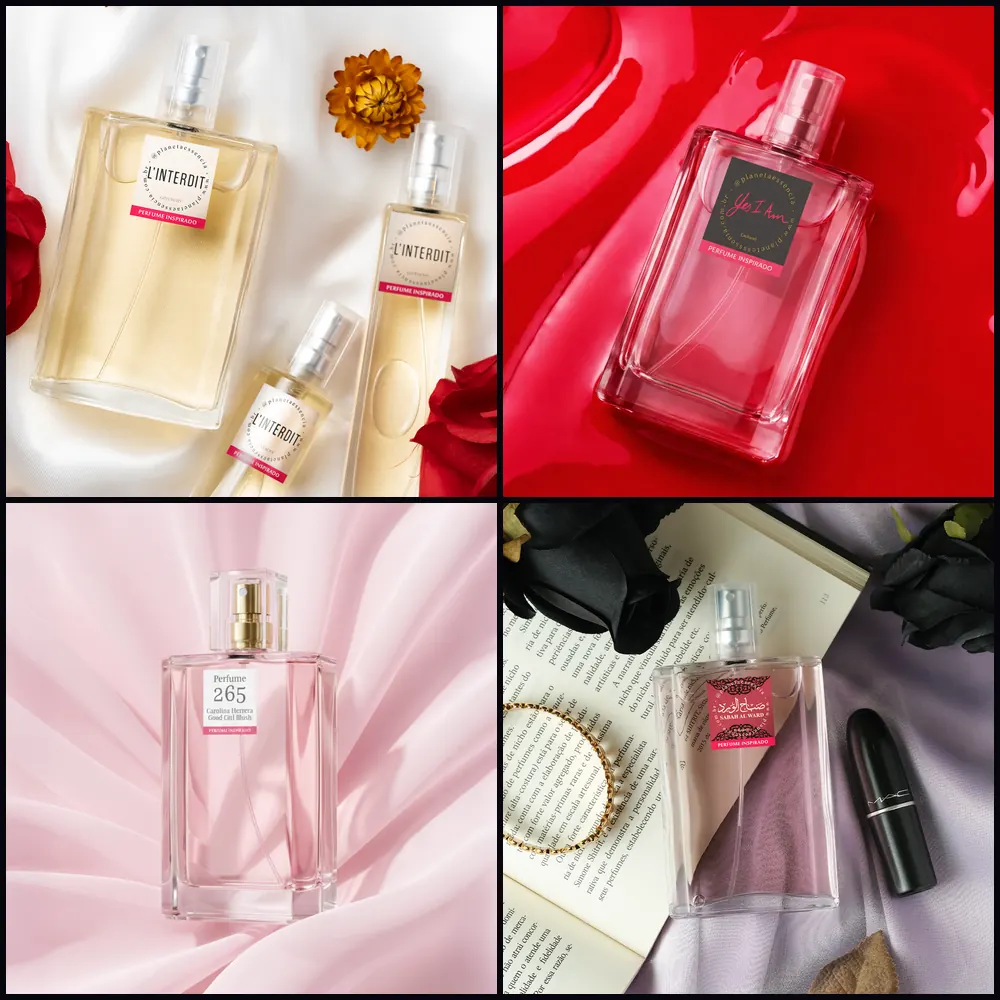 Combo da Mulher que Deixa Saudade, kit com quatro perfumes femininos contratipo
